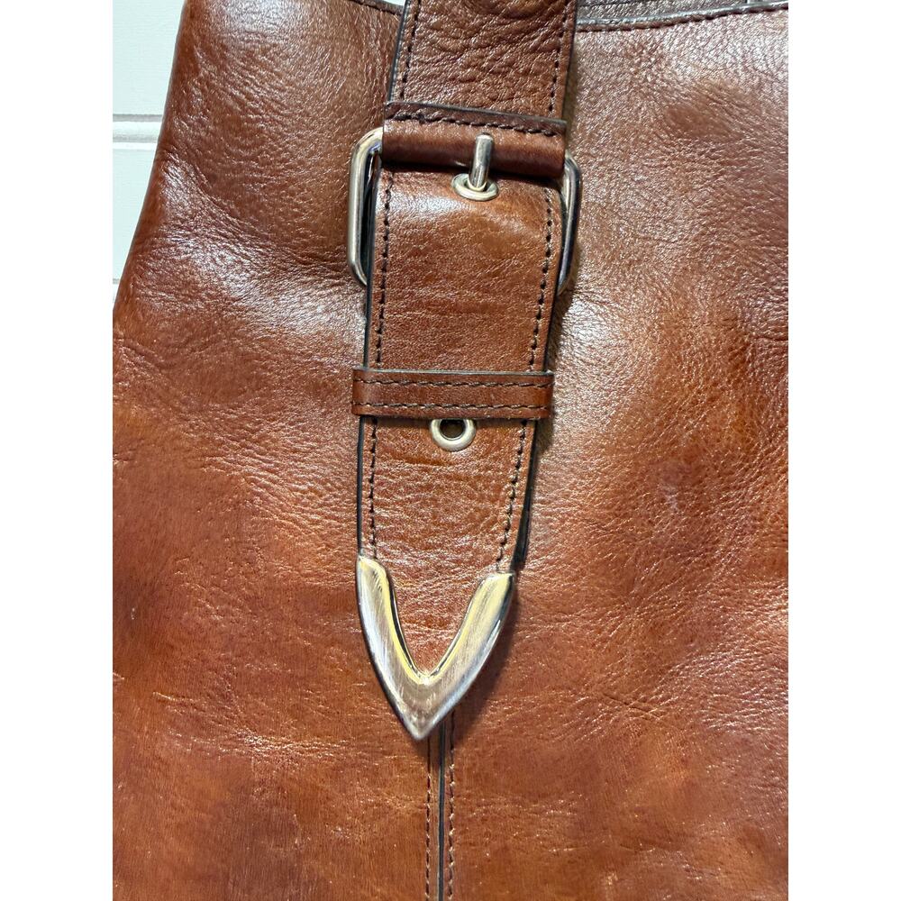 Wilson’s Leather Double Adjustable Handle Purse w/Silver Detail & Magnet Closure - Picture 3 of 15